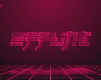 Animated Cyberpunk Twitch Stream Overlay Package, Futuristic Neon OBS