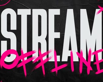 Glitch Twitch Overlay for OBS – Animated Grunge Facecam & Stream Screens