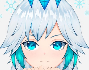Ice Queen VTuber Model + Full Stream Package, Rigged Live2D for VTube Studio