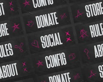 Glitch Twitch Alerts Pack, 6 Animated WEBM Stream Alerts, Editable
