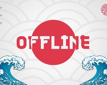 Japanese Stream Overlay Package - Animated Twitch Overlay, Banner