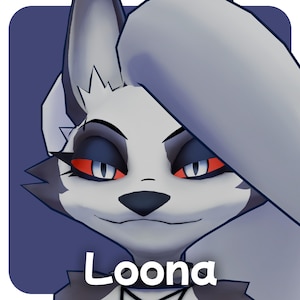 Avatar de Loona para VRChat (PC y Quest): Sabueso infernal peludo, totalmente articulado + Physbones