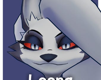 Loona VRChat Avatar (PC & Quest) — Furry Hellhound, Fully Rigged + PhysBones