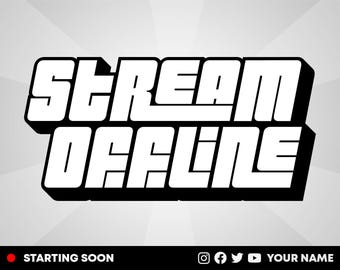 Animated Retro Twitch Overlay Package: Stream Starting, BRB