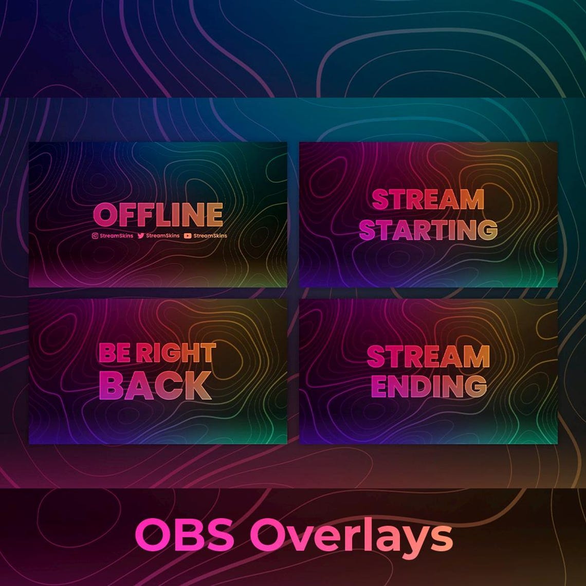 Left Overlay Gamer Stream Overlay, Animated Twitch Overlay, Chatbox, Facecam ...