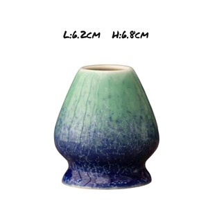 Set De 2 Bols à Matcha Japonais Avec Support Chasen | Minimaliste, Bleu, Pour Cérémonie Du Thé à La Maison Ou Bureau