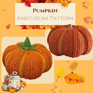 Pumpkin Crochet Amigurumi Pattern: Fall Decor Pillow (PDF Pattern)