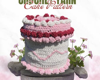 Crochet Birthday Cake Pattern: Amigurumi Play Food Storage Box (PDF Pattern)