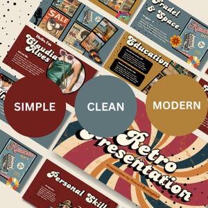 Retro Powerpoint Template, Retro Powerpoint Theme, 70s, 80s Style ...