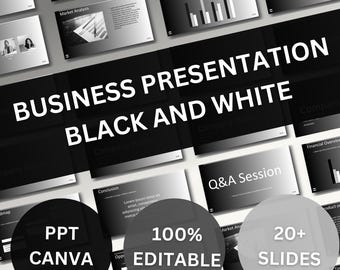 Minimalist Business Presentation Template: Black and White Slide Deck (PowerPoint)