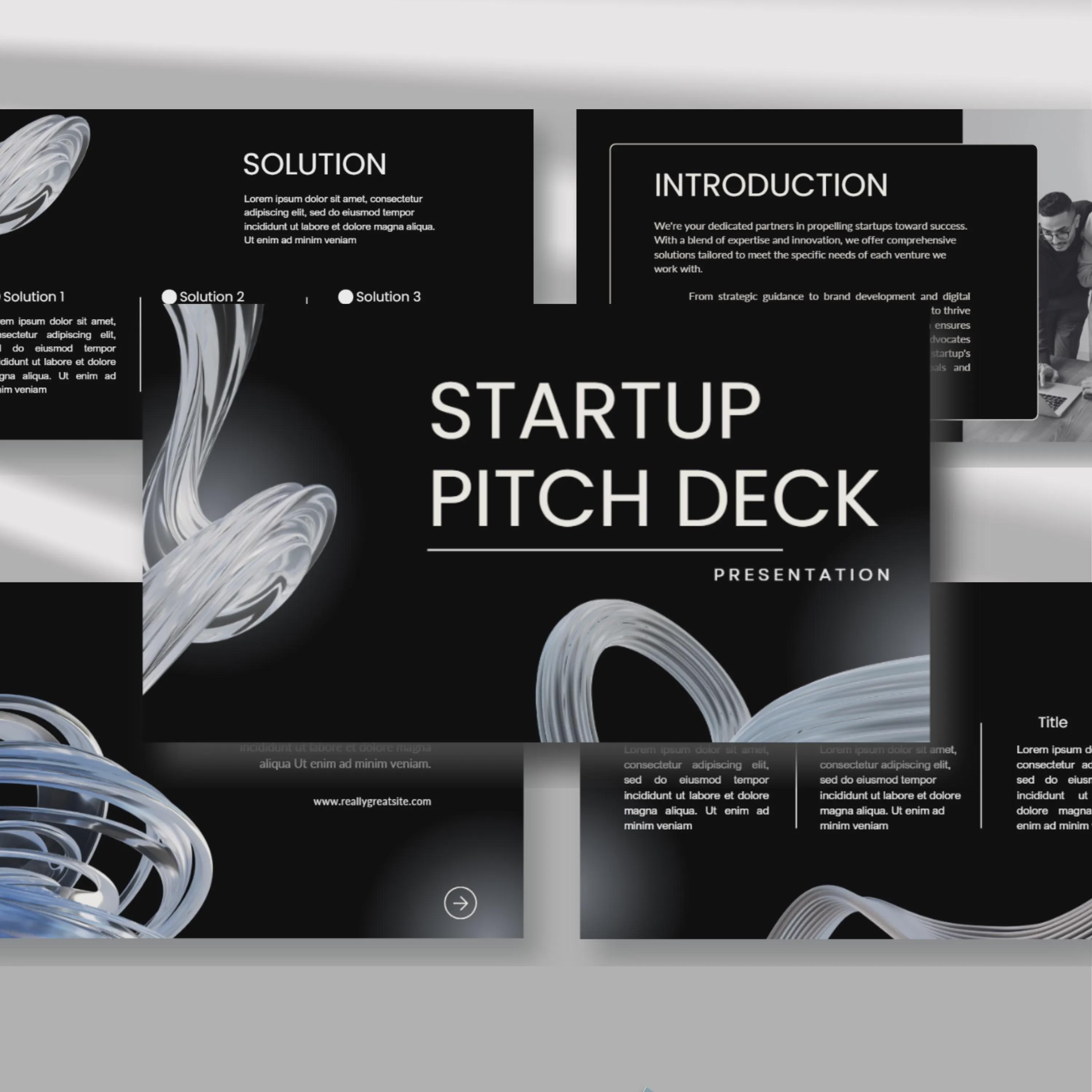 Business Pitch Deck Template | Modern Powerpoint Template | Startup ...