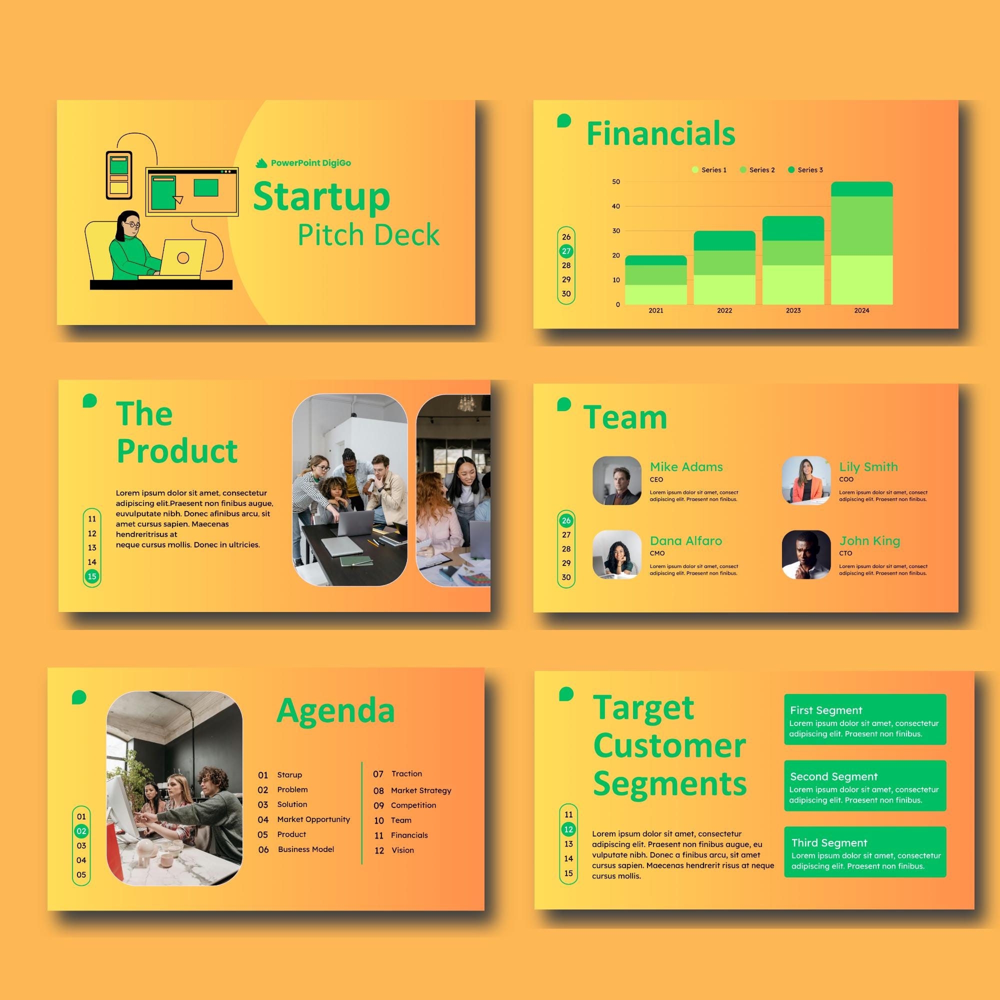 Modern Business Pitch Deck Canva Template: Editable Presentation Slides ...