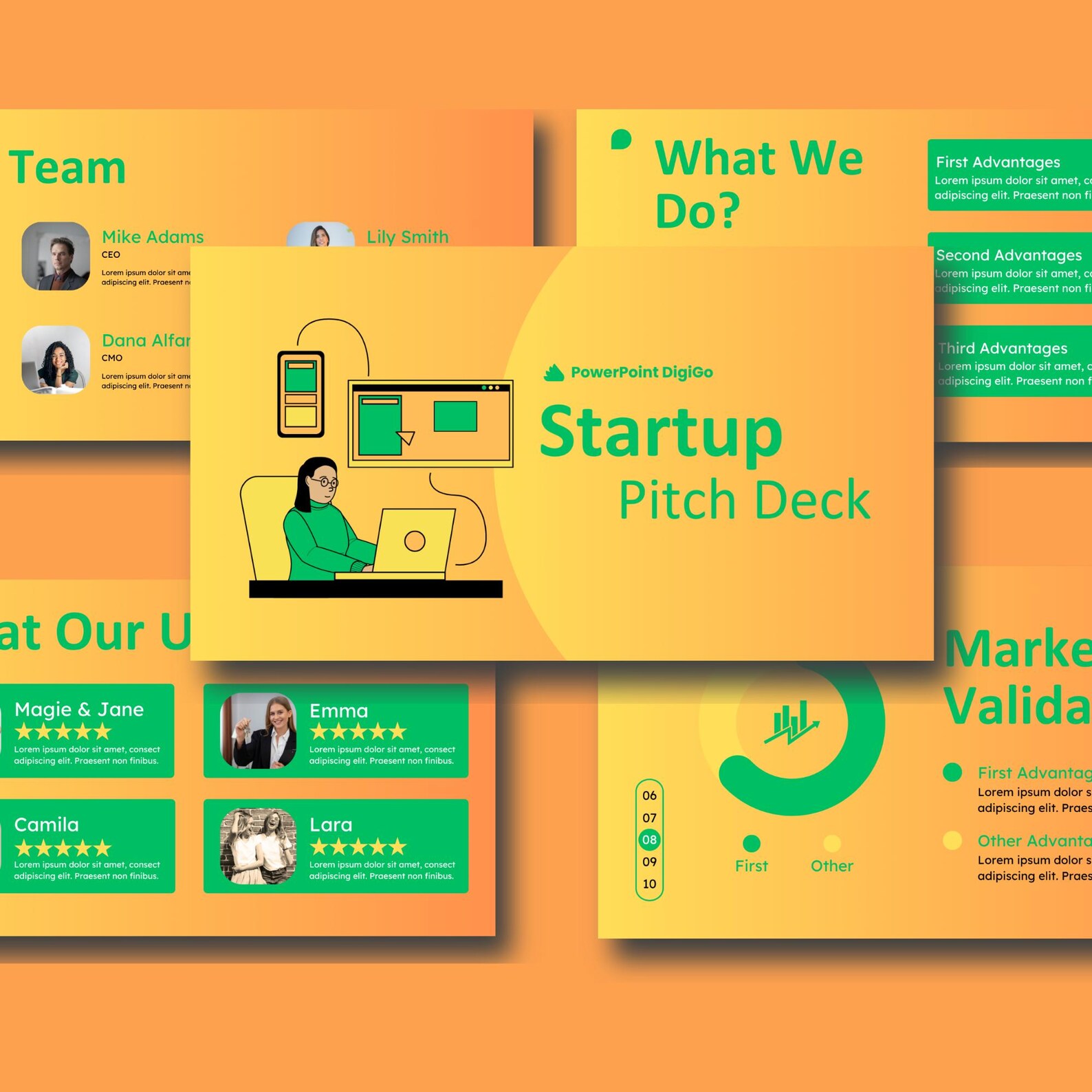 Modern Business Pitch Deck Canva Template: Editable Presentation Slides ...