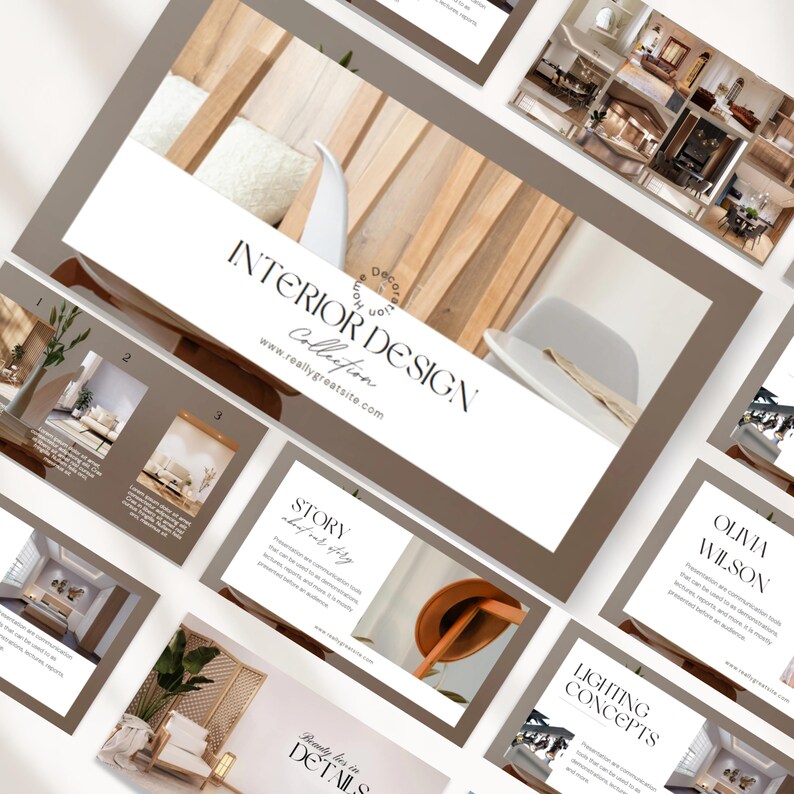 Interior Design Presentation Template: Modern Moodboard (powerpoint ...