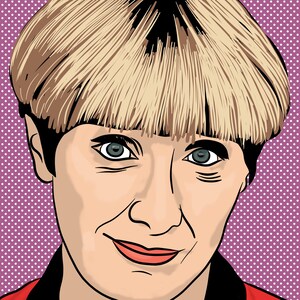 Personal Digital portrait in a pop art style, custom portrait, hand drawn