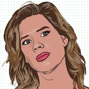 Custom Digital portrait in a pop art style, hand drawn