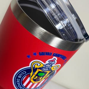 Vaso térmico de acero inoxidable Chivas del Guadalajara (Añade texto o tu nombre) imagen 3