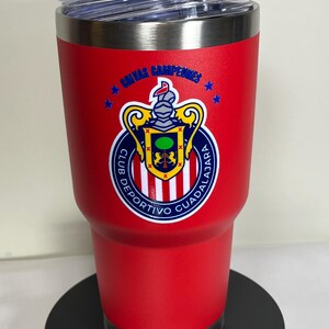 Vaso térmico de acero inoxidable Chivas del Guadalajara (Añade texto o tu nombre) imagen 6