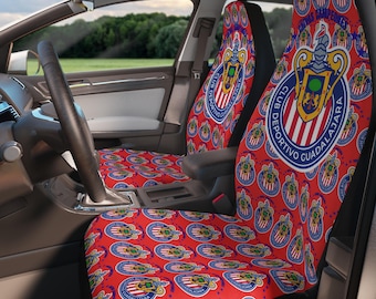 Chivas Logo Pattern Polyester Car Seat Covers | Liga MX Car Seat Covers