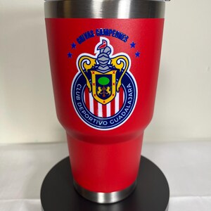 Vaso térmico de acero inoxidable Chivas del Guadalajara (Añade texto o tu nombre) imagen 7