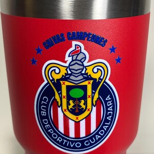 Vaso térmico de acero inoxidable Chivas del Guadalajara (Añade texto o tu nombre) imagen 4