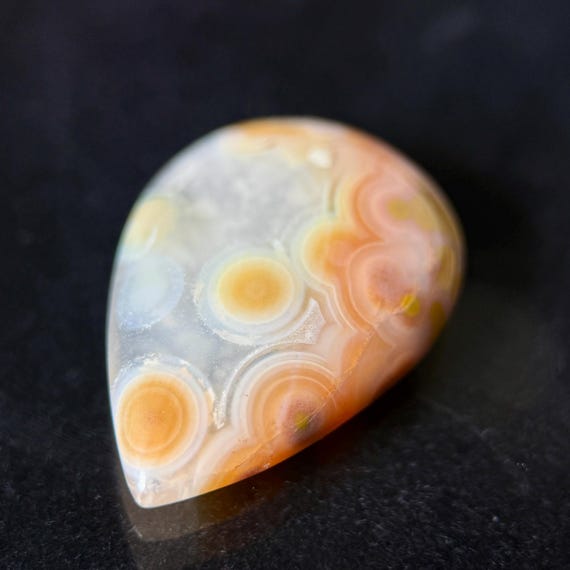 【超希少‼️】オールドストック　オーシャンジャスパー オールドストックのオーシャンジャスパーペンダント、オレンジ