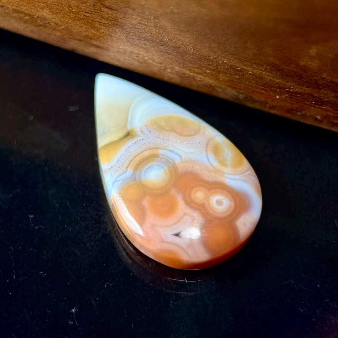 オールドストックのオーシャンジャスパーペンダント、オレンジ