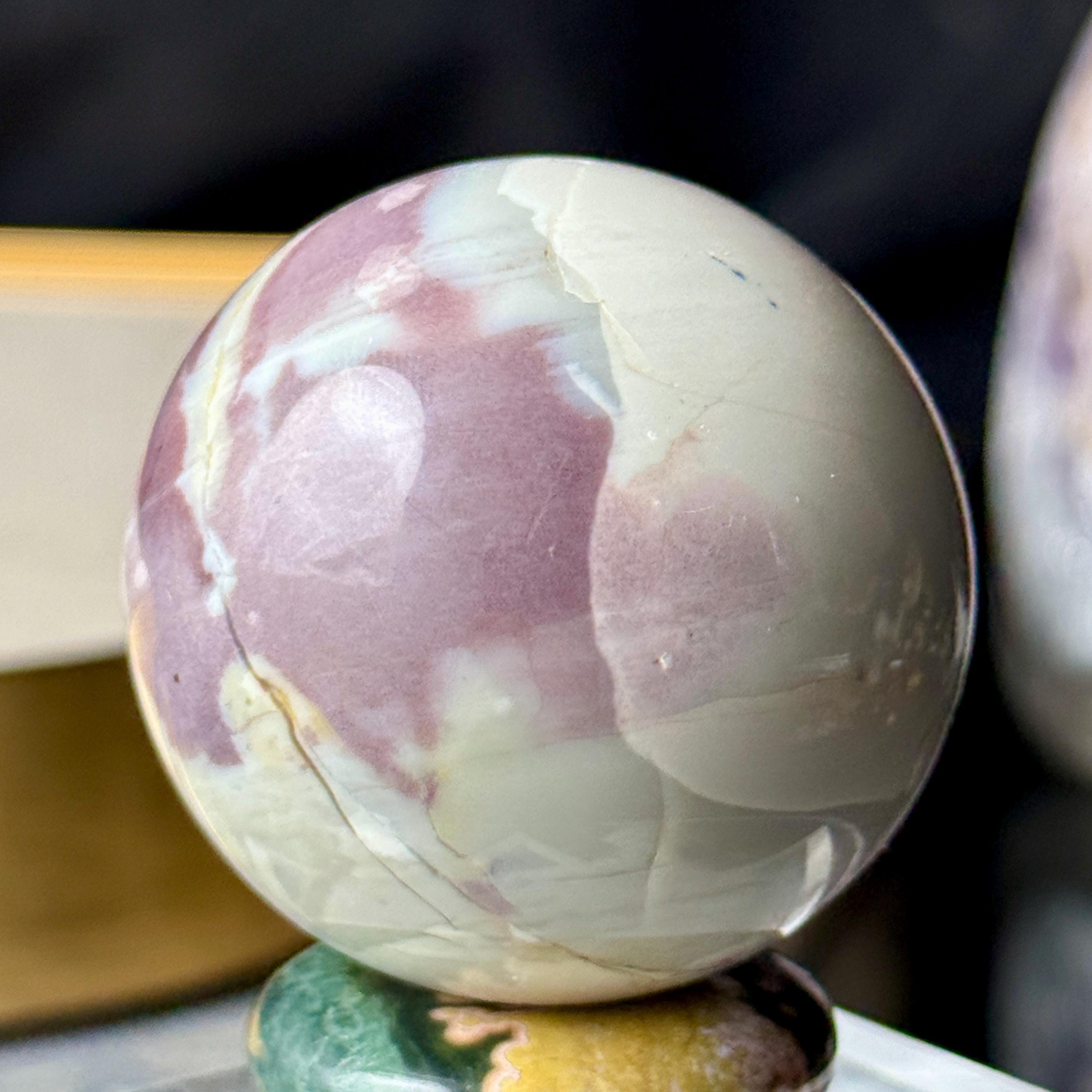 パープルヒヤシンスジャスパースフィア、ポケットストーン - Etsy 日本