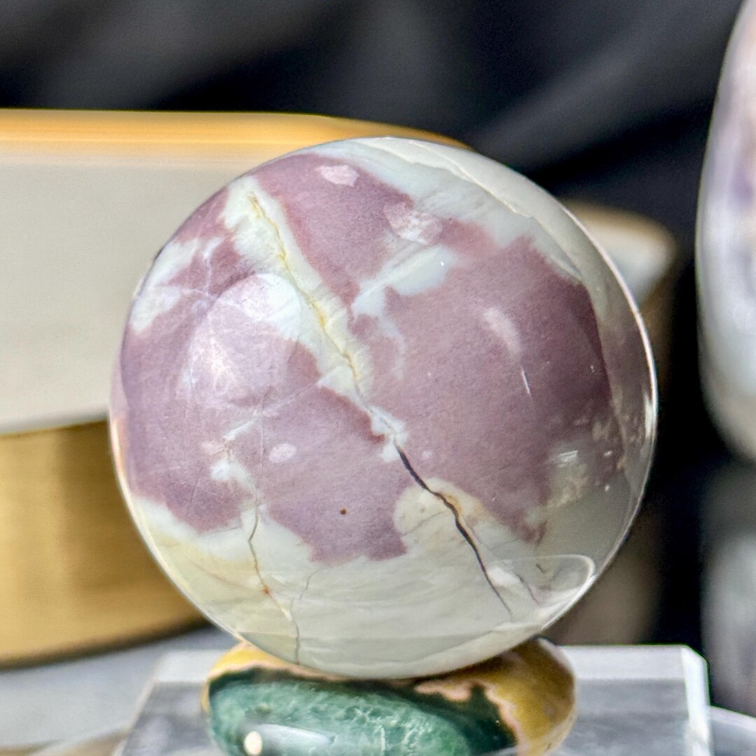 パープルヒヤシンスジャスパースフィア、ポケットストーン - Etsy 日本