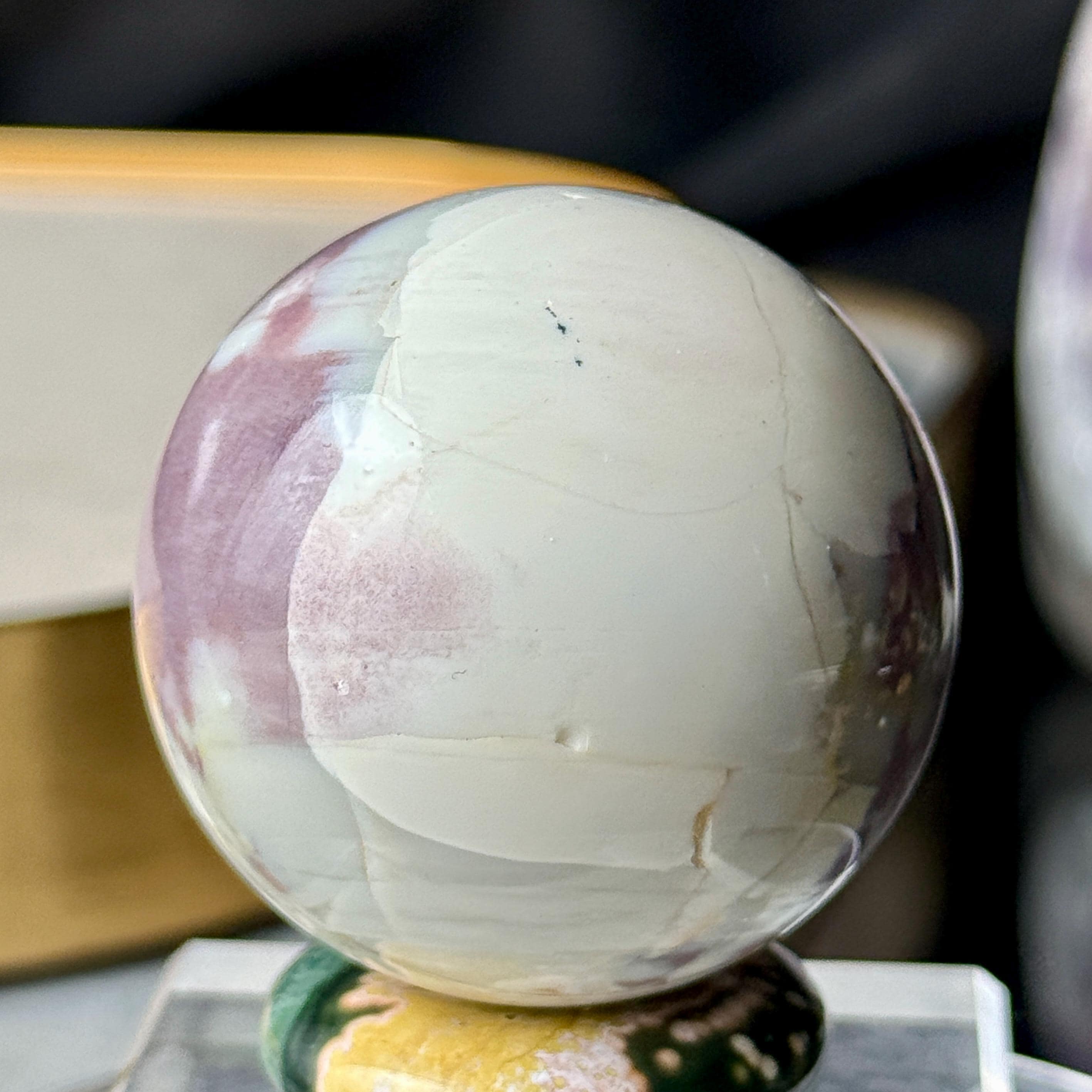 パープルヒヤシンスジャスパースフィア、ポケットストーン - Etsy 日本