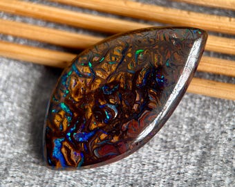 25.43CT Natural Australian Boulder Opal | Loose Stone Colorful Opal Cabochon for Jewelry Making