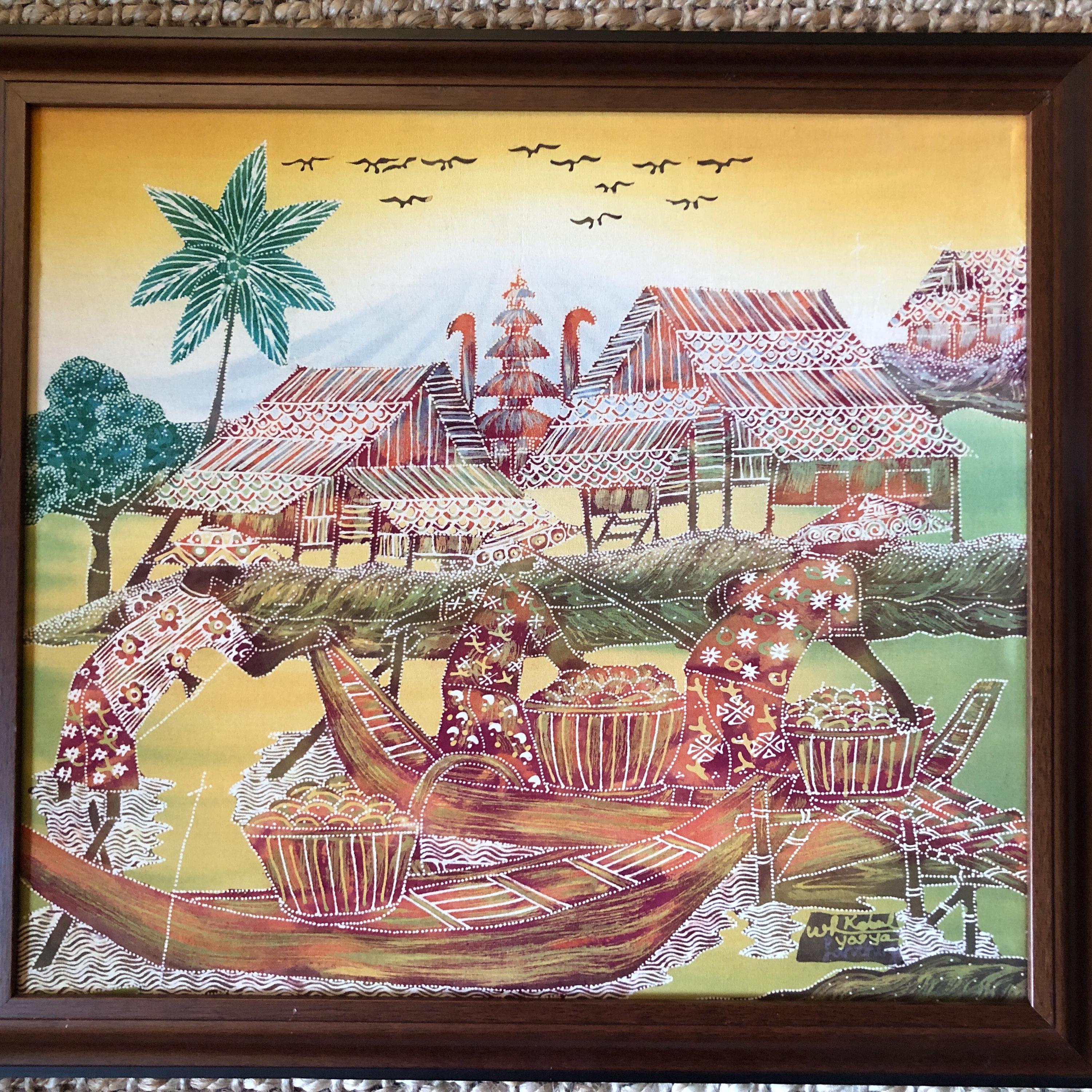 Yogyakarta Batik Painting by Maestro Wiji Hartono Kabul Custom