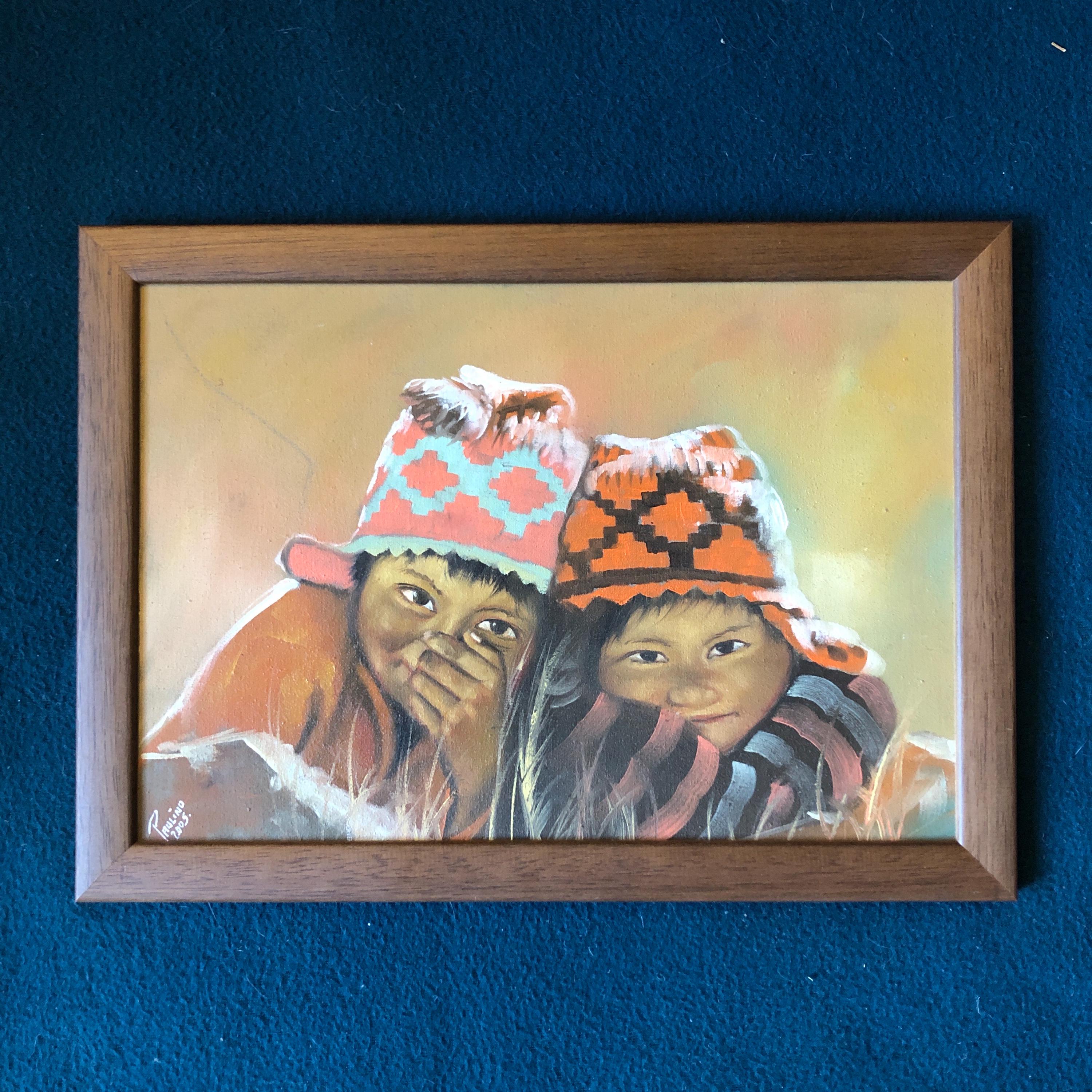 Portrait Painting Peruvian Artist Paulino Ore Valencia Peru 2
