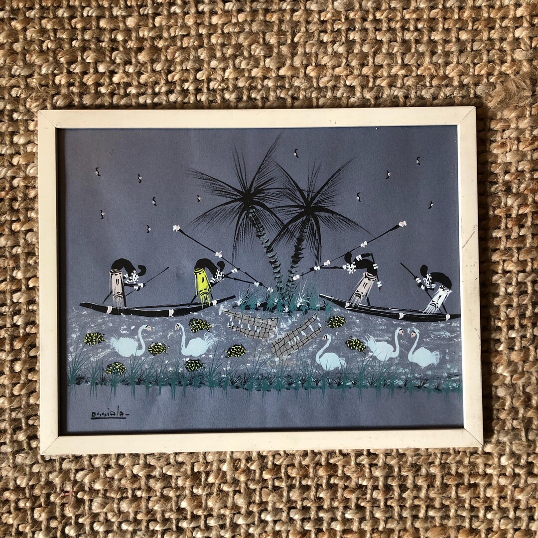 額縁込みメキシコ画家ミッドセンチュリー 近代芸術 アート＊色紙画