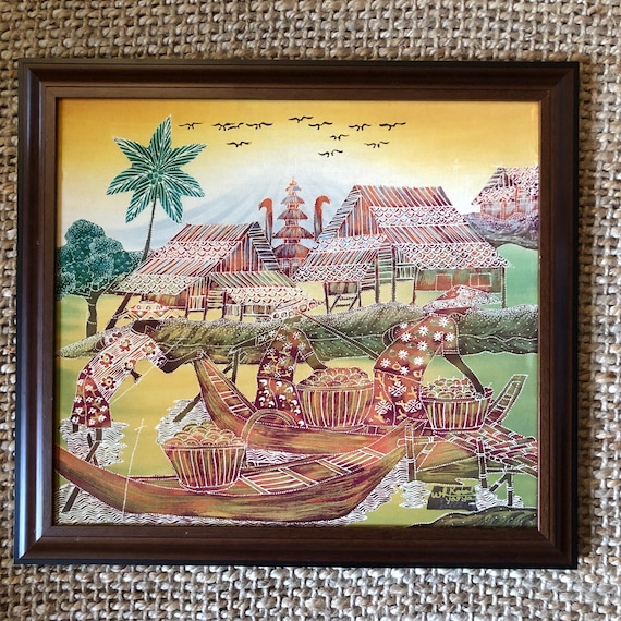 Yogyakarta Batik Painting by Maestro Wiji Hartono Kabul Custom