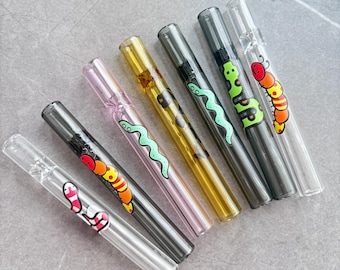 Juego de 3 pipas de vidrio de 4" con múltiples bateadores - SELECCIÓN SORPRESA - Elegidas al azar - Vidrio de calidad