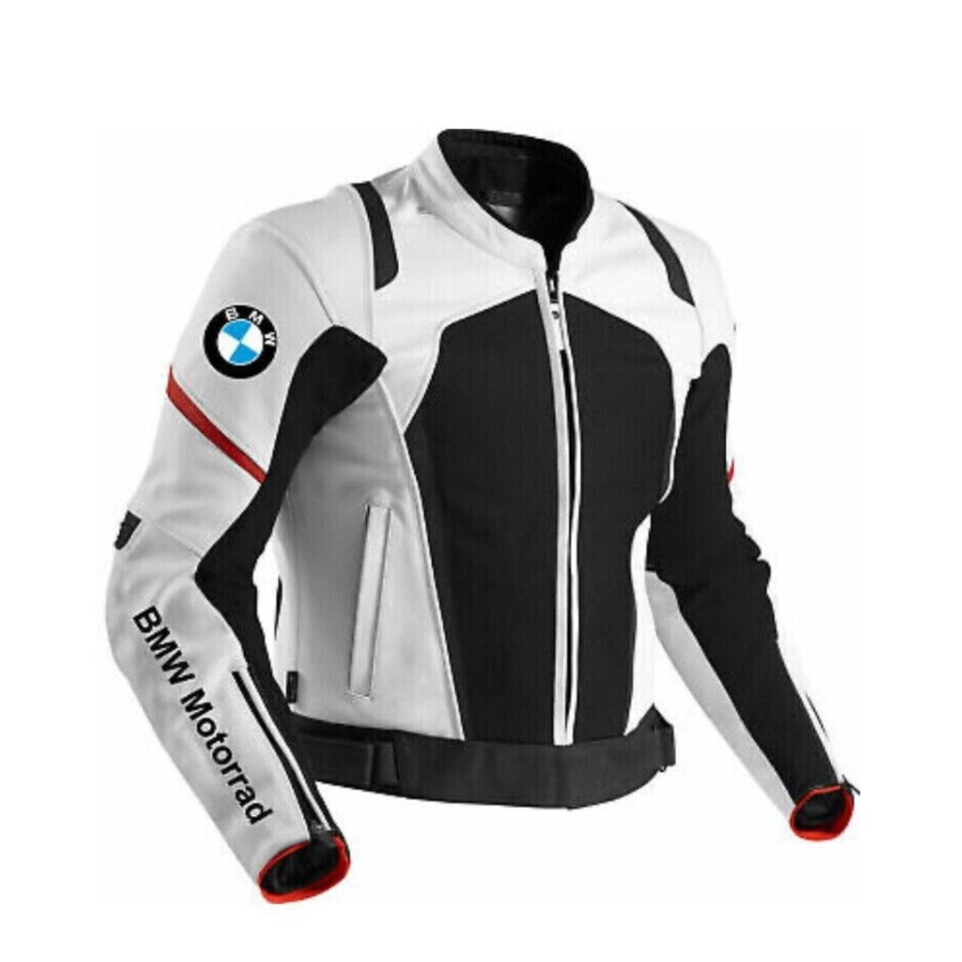 Handmade BMW Motorrad Leather Jacket, Mens Leather Jacket, Bike Riding ...