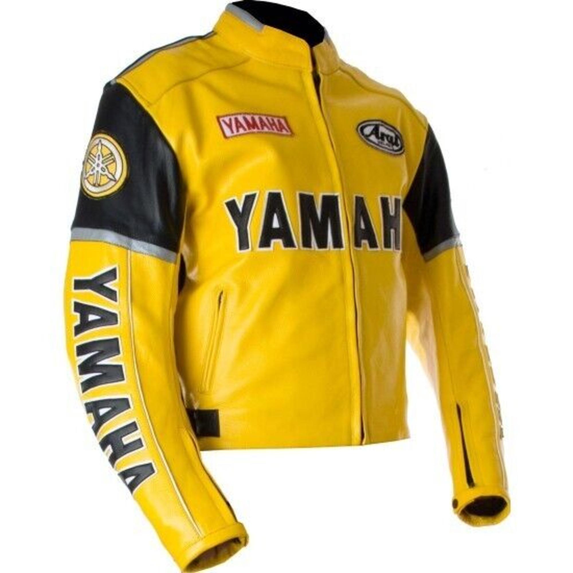 Handmade Yellow Yamaha Jacket CUSTOM MADE Yamaha Motorbike Racing