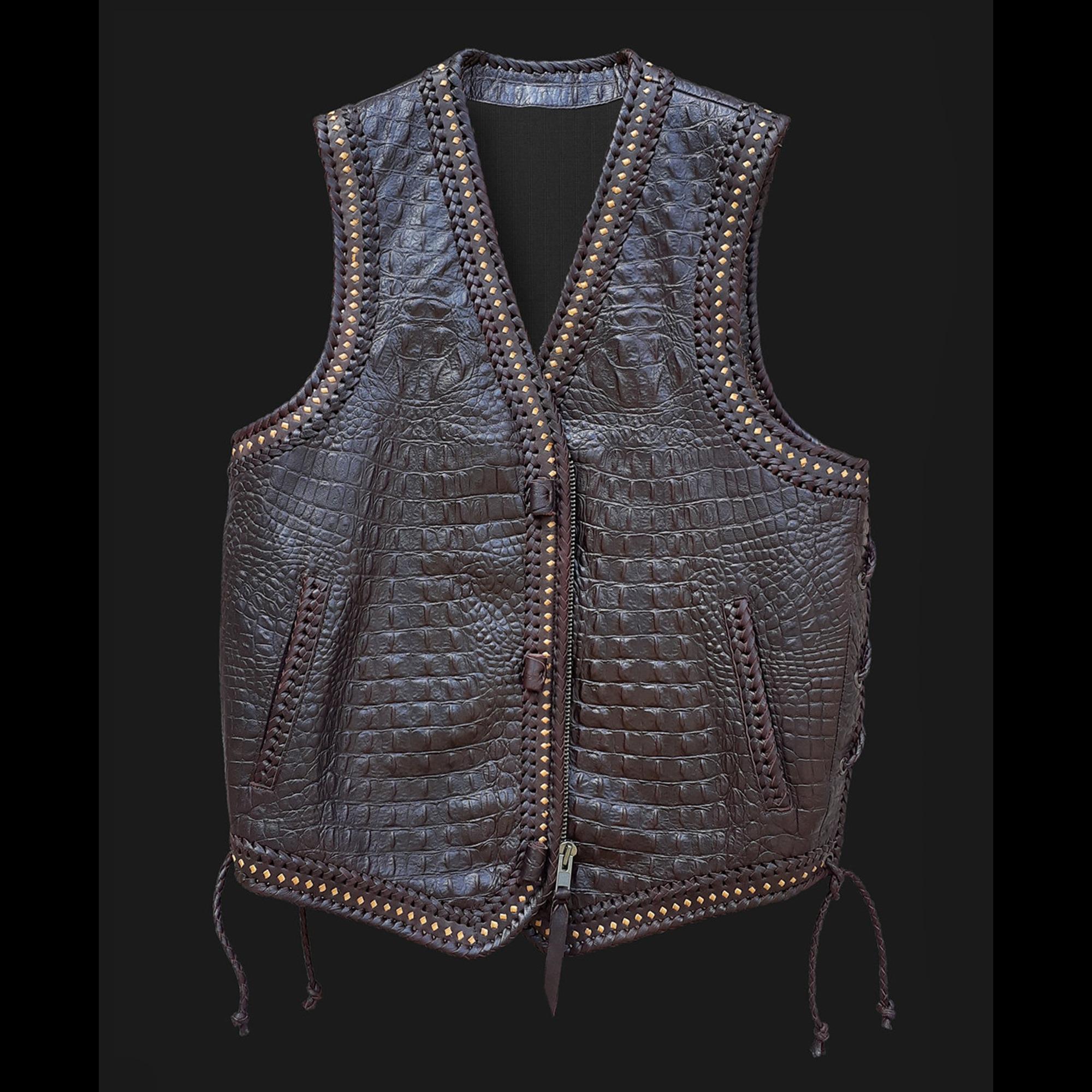 Black Biker Leather Vest Rocker Style High Quality Gift for Boyfriend ...
