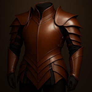 Handcrafted Brown Cowhide Leather Armor – Medieval Cosplay Costume | LARP Warrior Outfit | Renaissance Fair Armor for Men