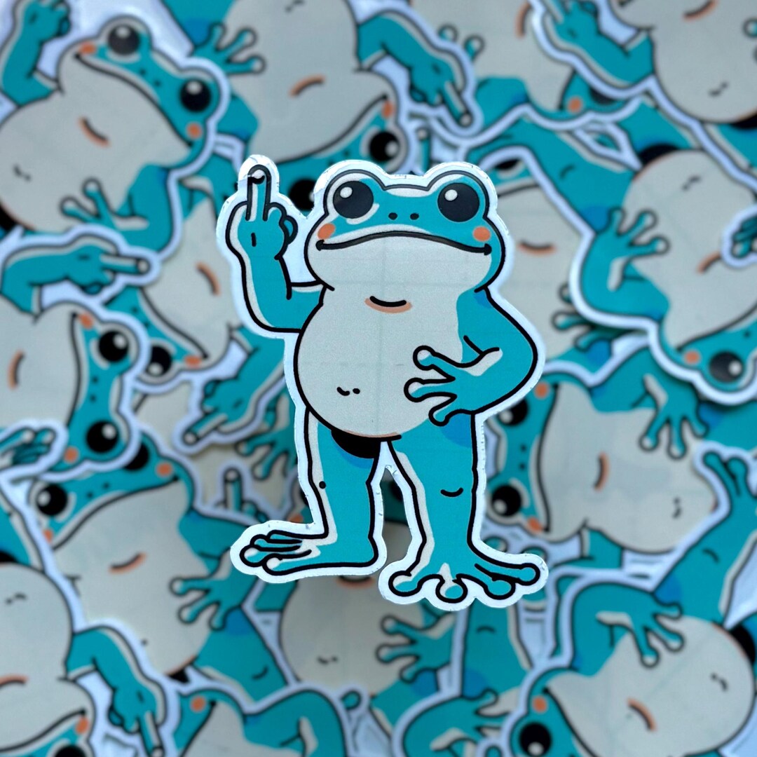 Maria Rude Frog F*ck You Frog - Rude Frog Sticker - Etsy