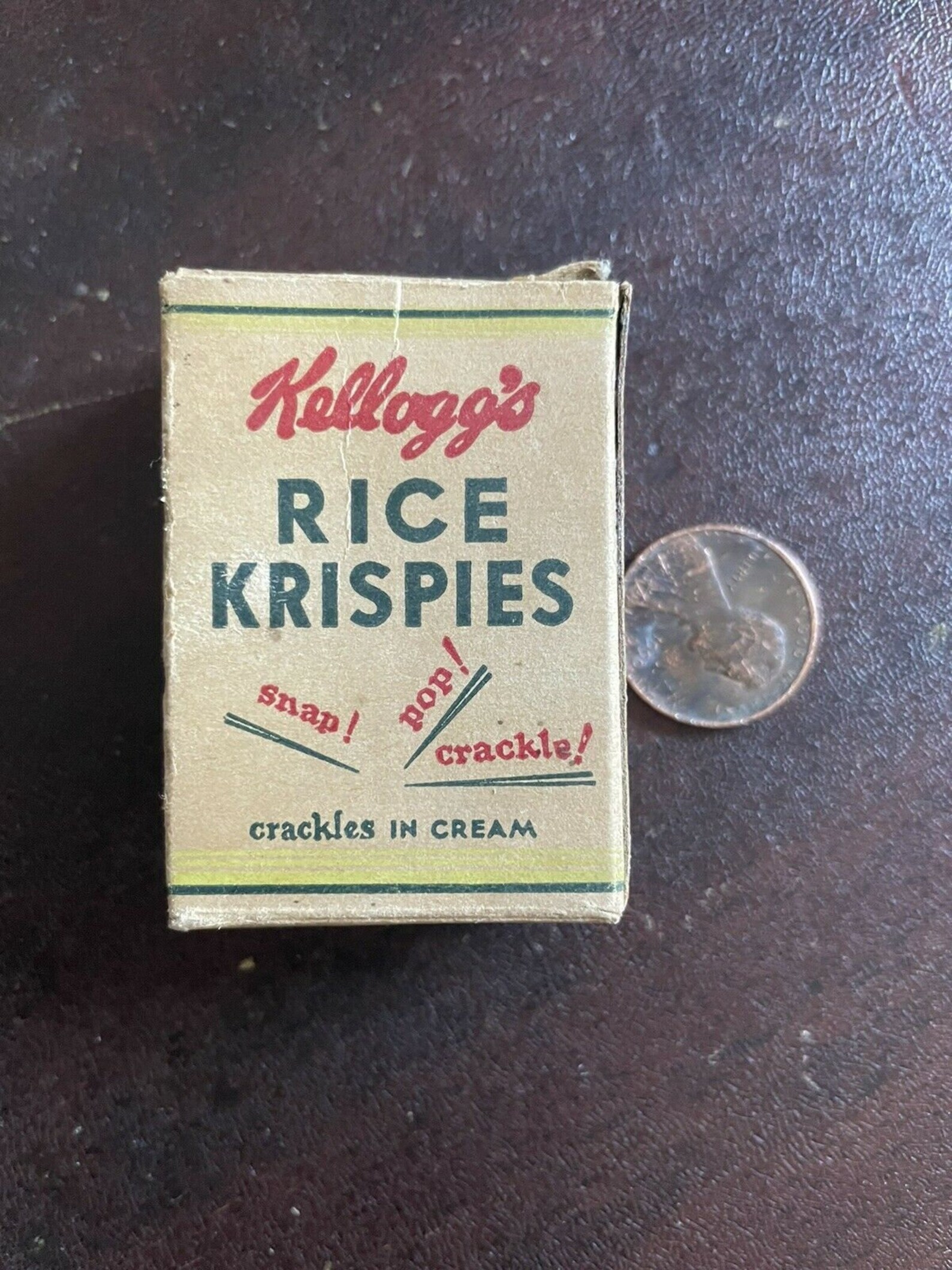 Rare vintage 1940s Kelloggs Rice Krispies Cereal box snap | Etsy
