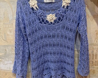 vintage crochet sweater