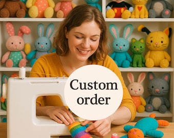 Custom plush with one set of clothes, chibi shaped