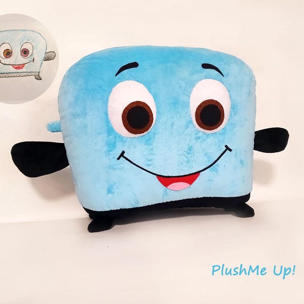 Custom plush made to order plush  toaster,  drawing  toy , picture to toy, made to order , not official, funmade,  30 cm