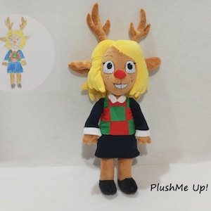 Custom plush made to order plush figure fawn, drawing  toy, picture to toy, made to order , not official, funmade, 40 cm