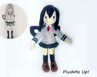 Custom plush made to order plush toy lady, drawing toy , picture to toy, made to order , not official, funmade, 40 cm