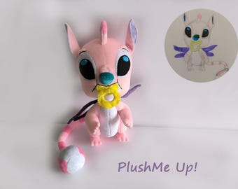Custom OC plush from art not original just like , made to order ,  funmade 40 cm