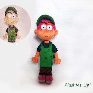 Custom plush made to order plush figure, drawing  toy, picture to toy, made to order , 40 cm