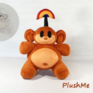 Custom plush made to order plush figure monkey, drawing  toy, picture to toy, made to order , not official, funmade, 40 cm